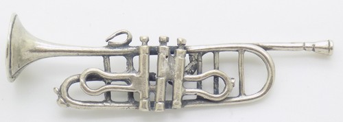 Trompette vintage argent - trompette,